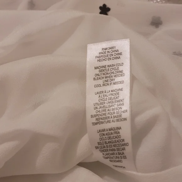 Nwt WAYF Liz Ruched Ruffle Neck Women's Blouse Size S NWT - Picture 12 of 12